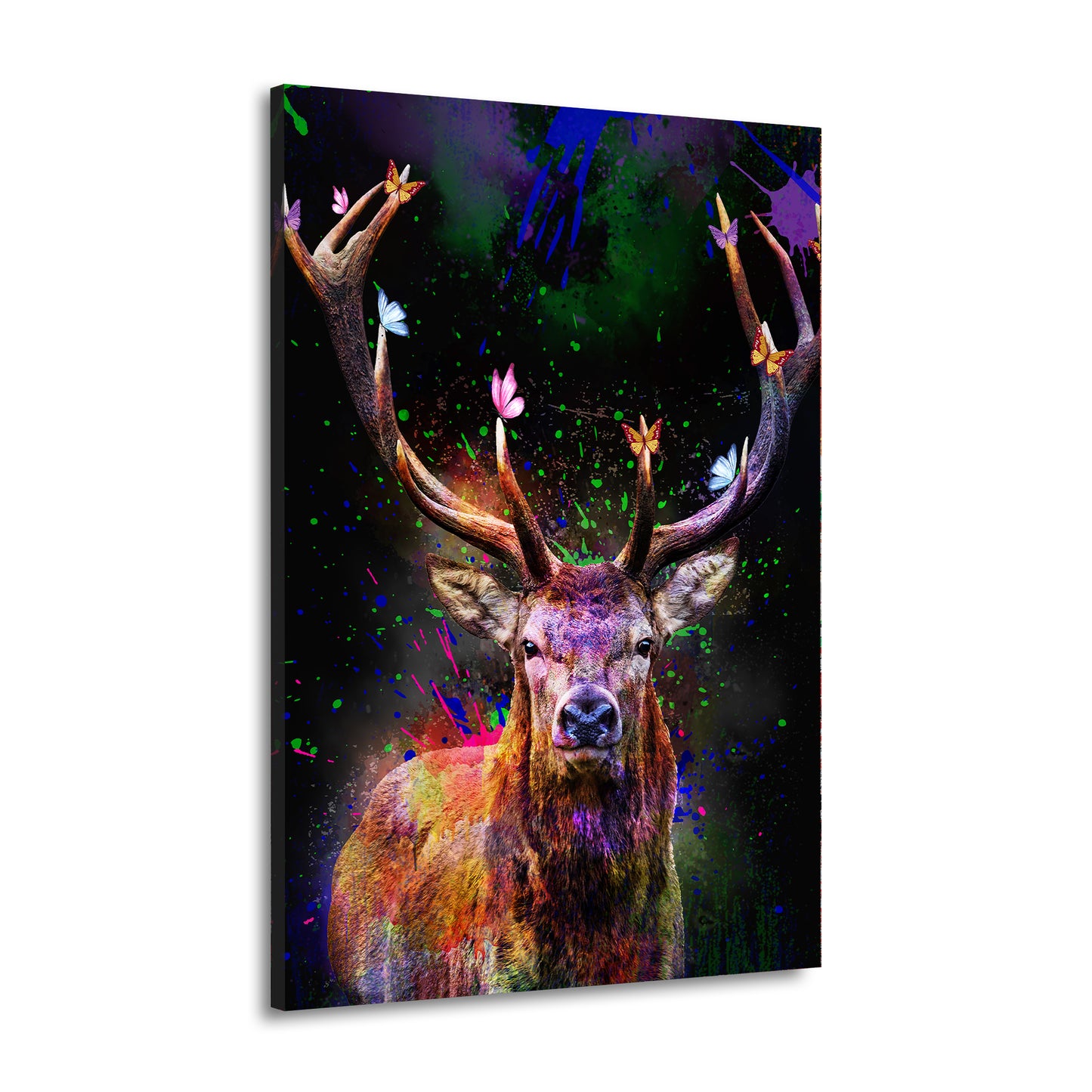 Hirsch Abstract Colour Wandbild Kunstwerk