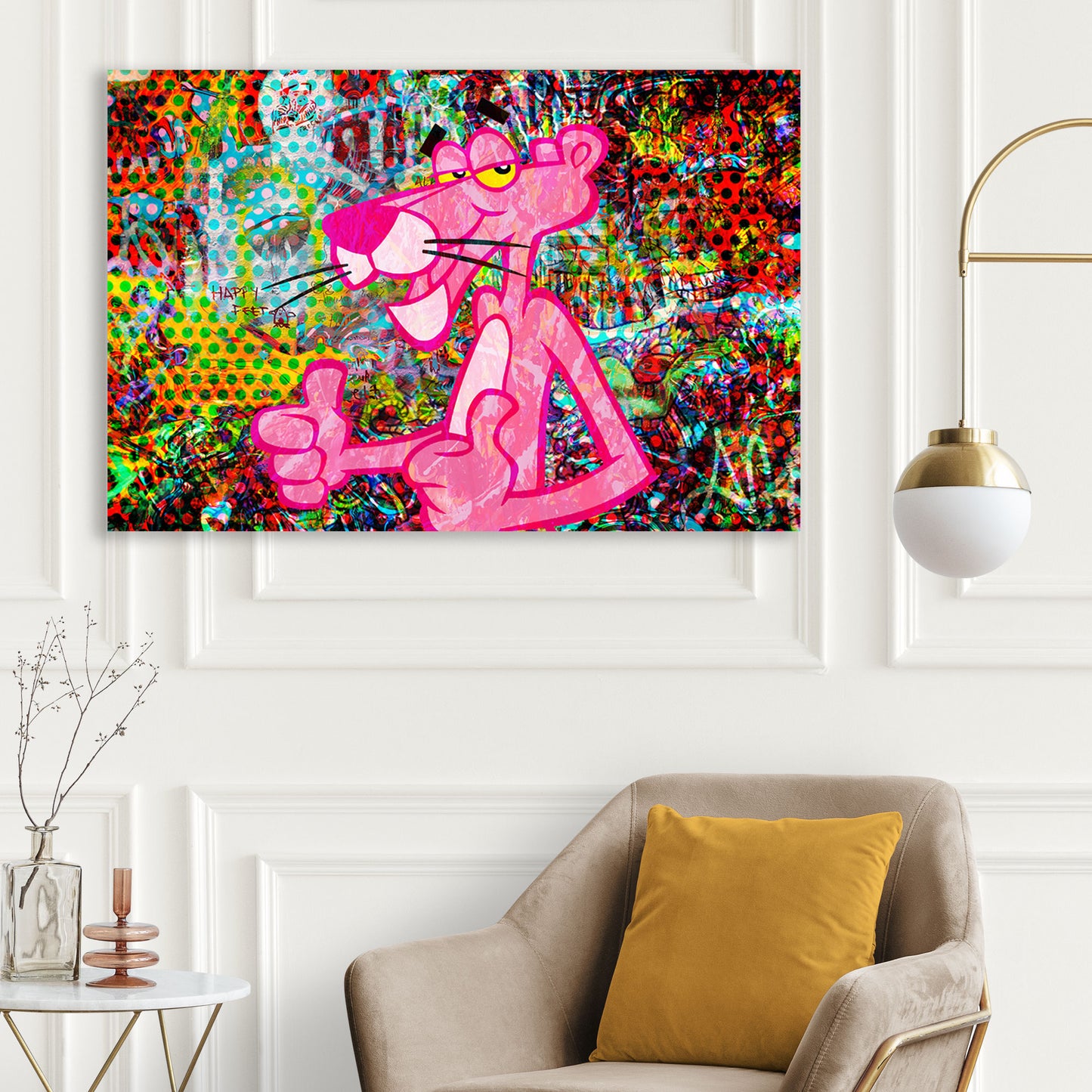 Cool Panther Pop Art Comic Wandbild Kunstwerk