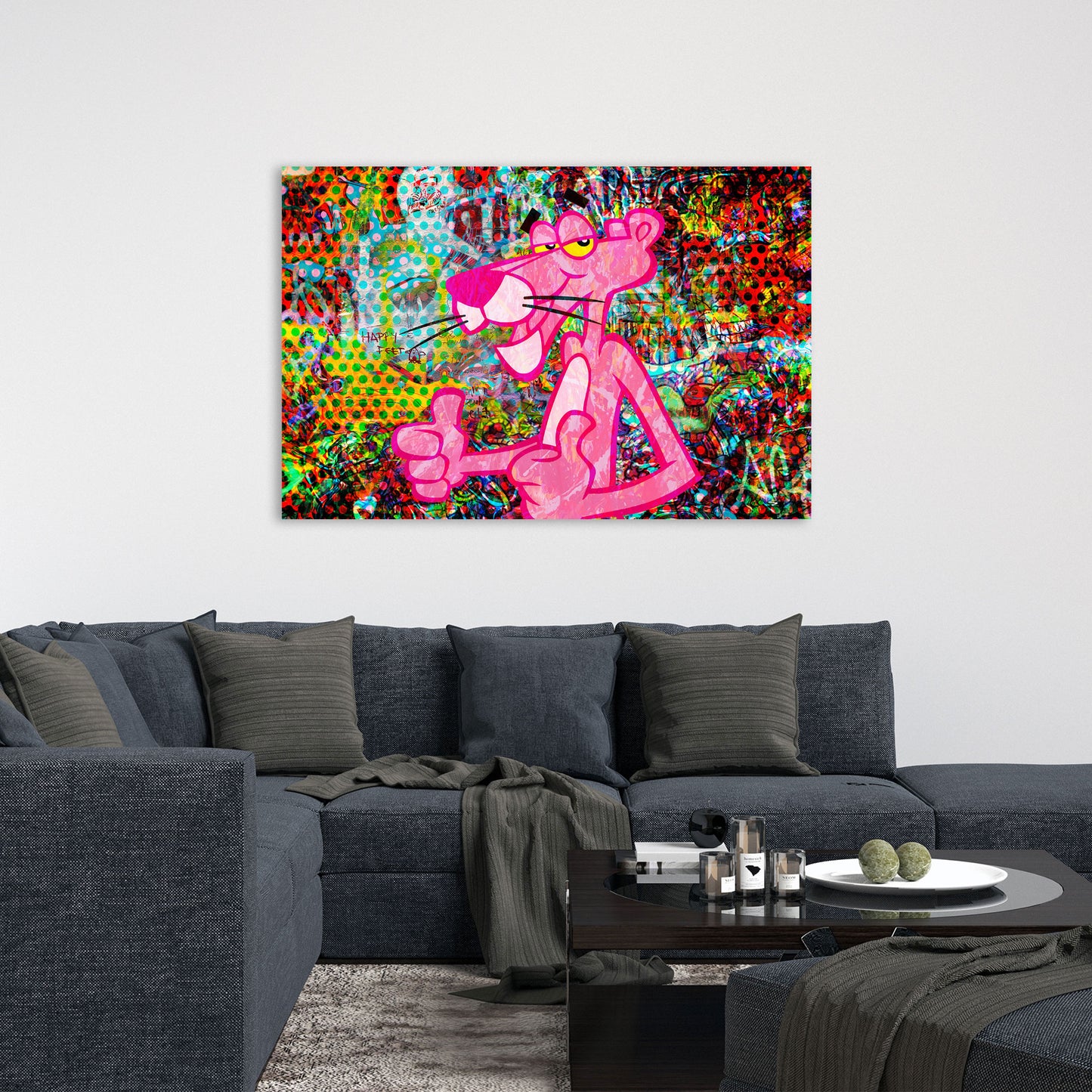 Cool Panther Pop Art Comic Wandbild Kunstwerk