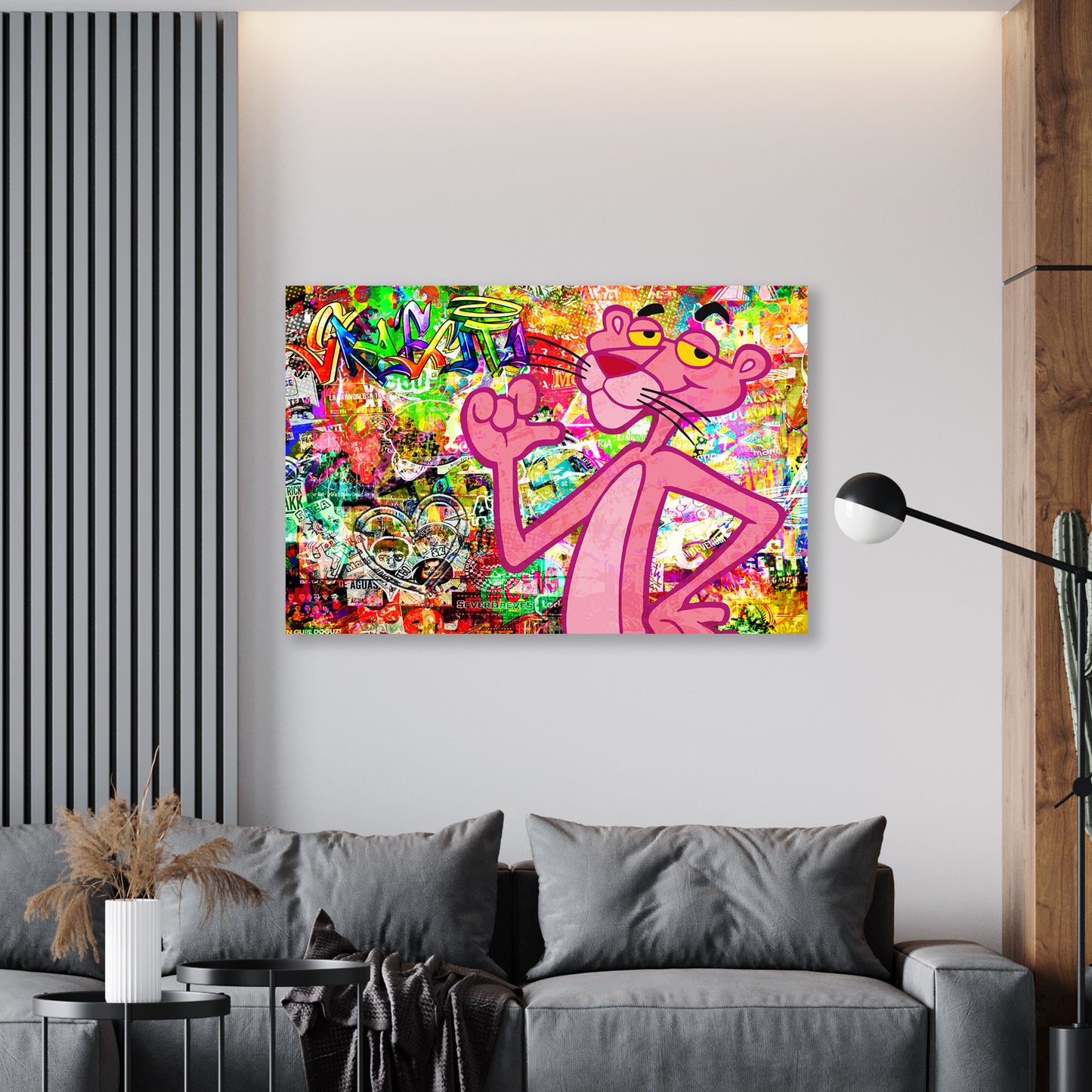 Wandbild Kunstwerk Fantastic Graffiti Panther Street Art Comic