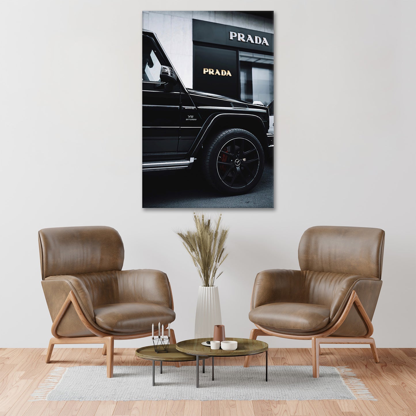 Sportwagen Mercedes Luxus Lifestyle Motivation Wandbild Kunstwerk