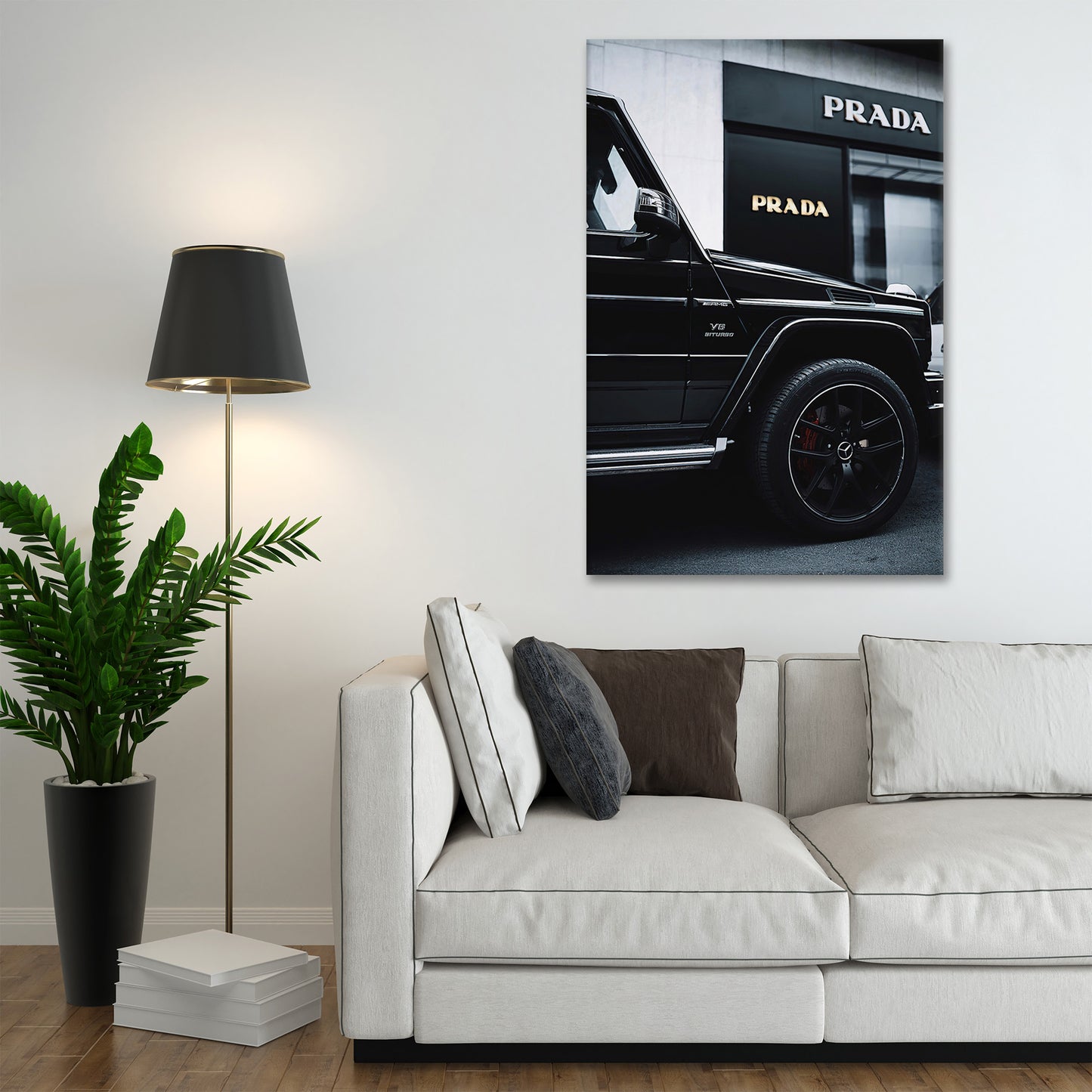 Sportwagen Mercedes Luxus Lifestyle Motivation Wandbild Kunstwerk