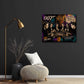 Pop Art Casino Wandbild im Querformat über dem Sofa