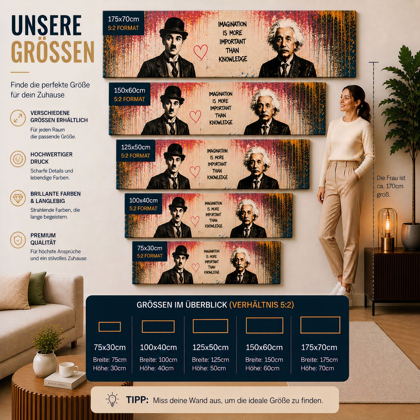 Majestätische Pferde in ausdrucksstarker Malerei Wandbild