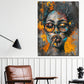 African Woman Pop Art mit Sonnenbrille Wandbild Kunstwerk