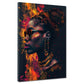 African Woman Pop Art modern und farbenfroh Wandbild Kunstwerk