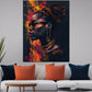 African Woman Pop Art modern und farbenfroh Wandbild Kunstwerk