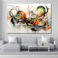 Abstract Lines, bunt mit Farben und Linien Wandbild Kunstwerk