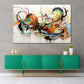 Abstract Lines, bunt mit Farben und Linien Wandbild Kunstwerk
