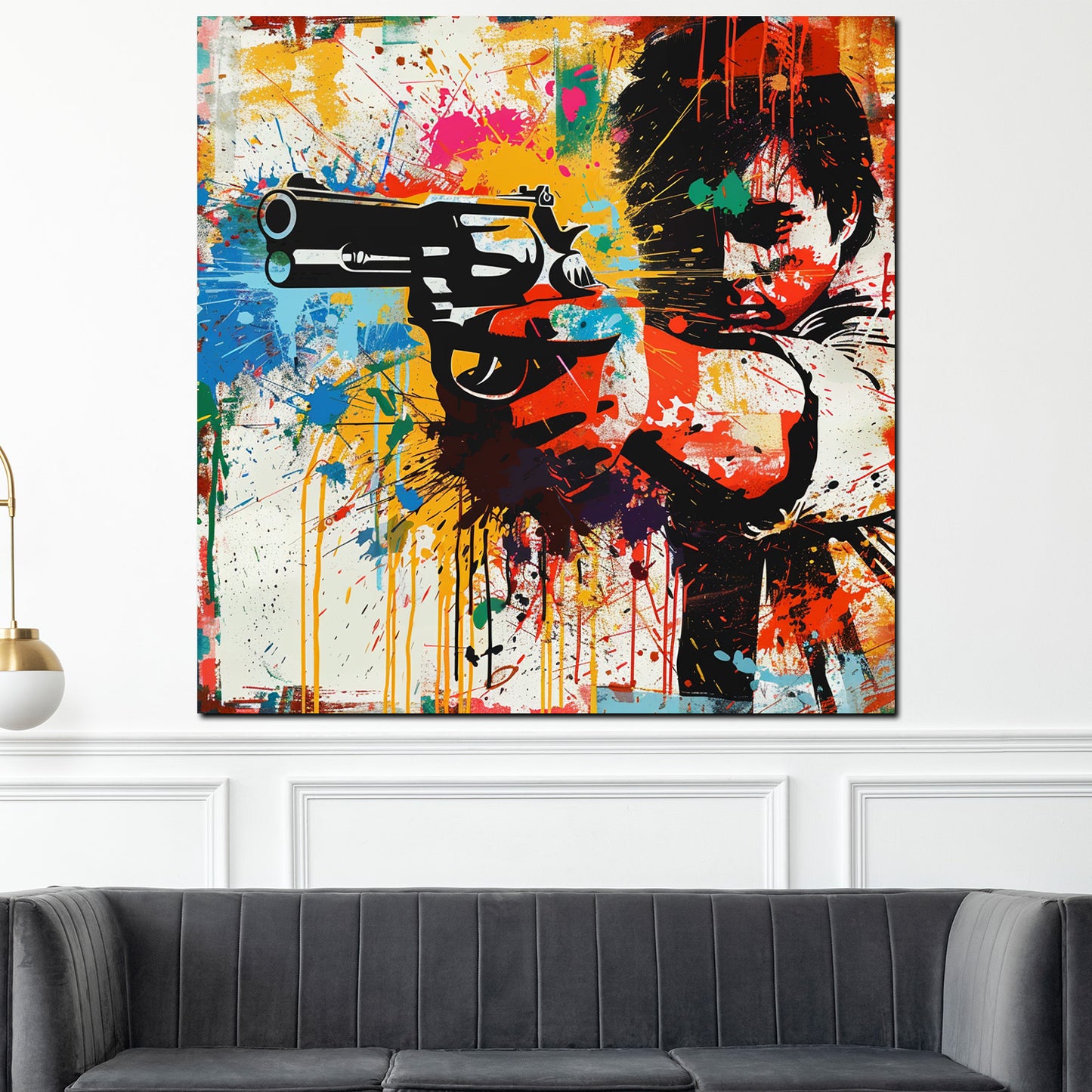 Abstract Splash One Shot Pop Art Wandbild Kunstwerk