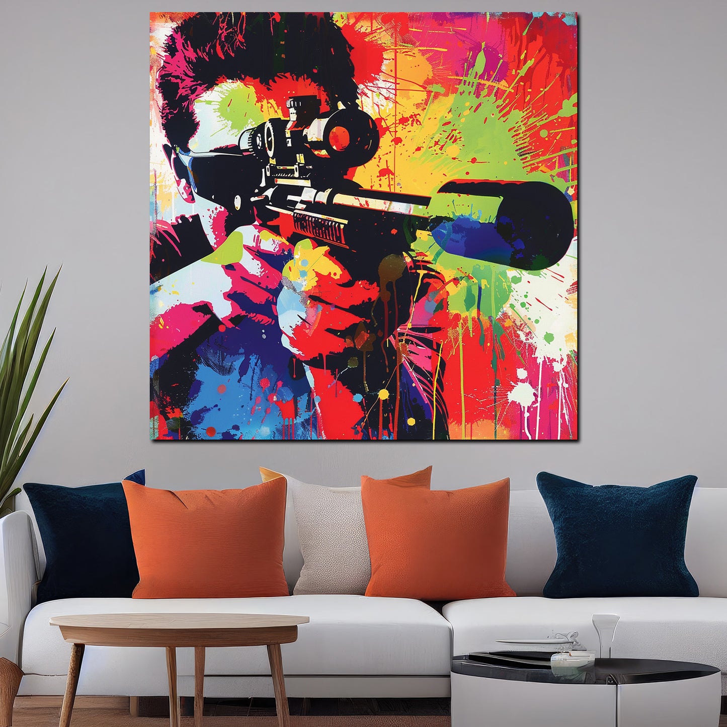 Pop Art Abstract Splash Retro Shot Wandbild Kunstwerk