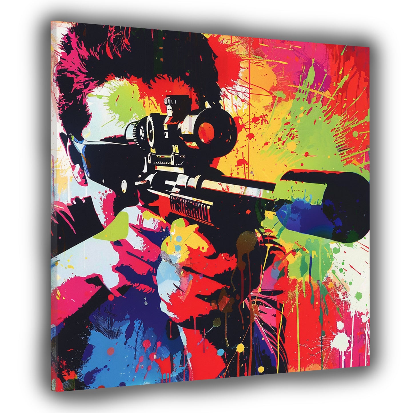 Pop Art Abstract Splash Retro Shot Wandbild Kunstwerk