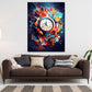 Wandbild Kunstwerk abstrakt Uhr Pop Art