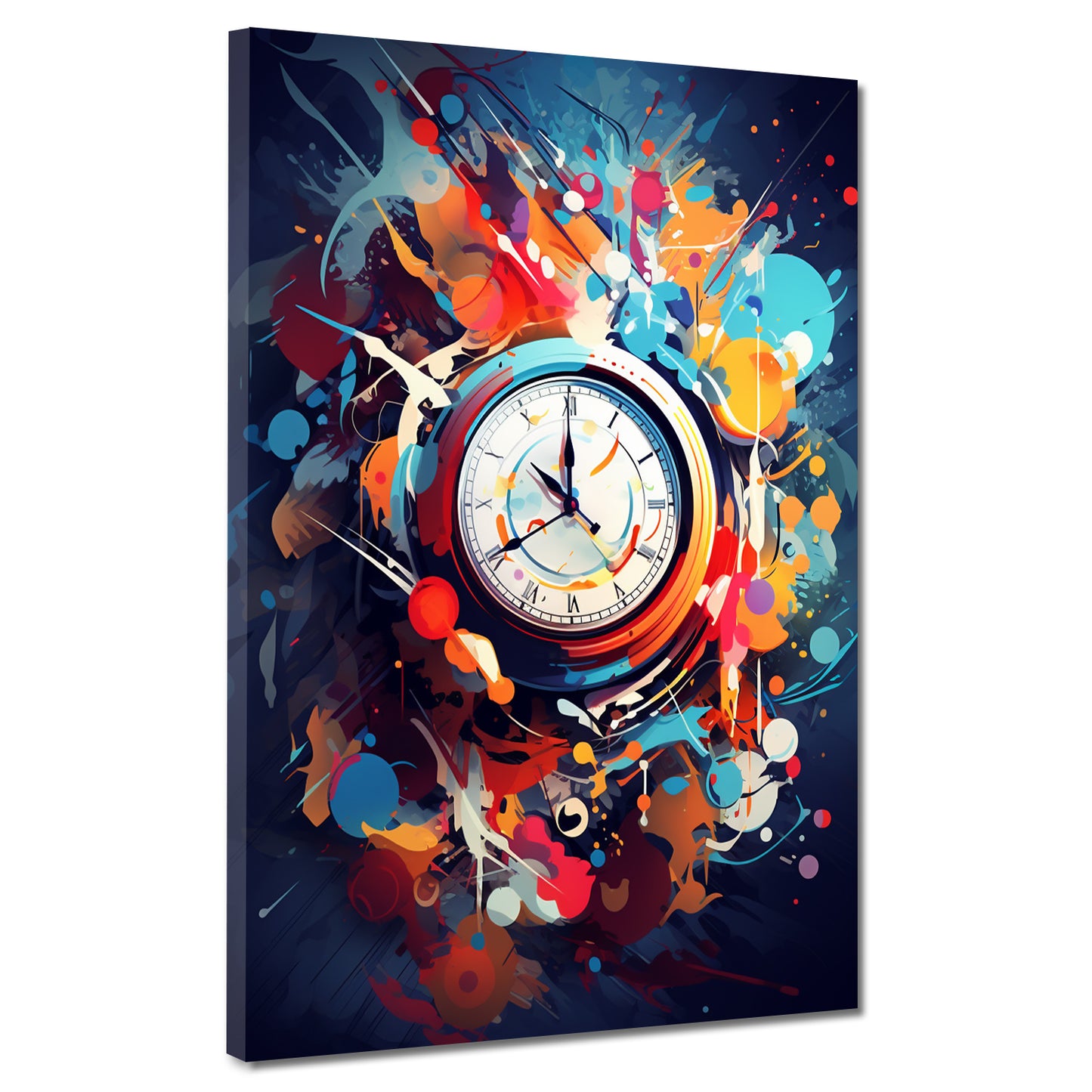 Wandbild Kunstwerk abstrakt Uhr Pop Art