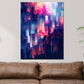 Abstrakt pink und blau verschmilzt Wandbild Kunstwerk