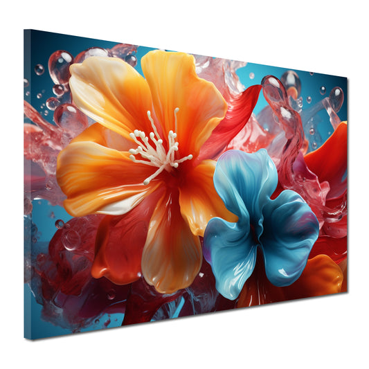 Wandbild Kunstwerk Abstrakt wunderschöne Blumen