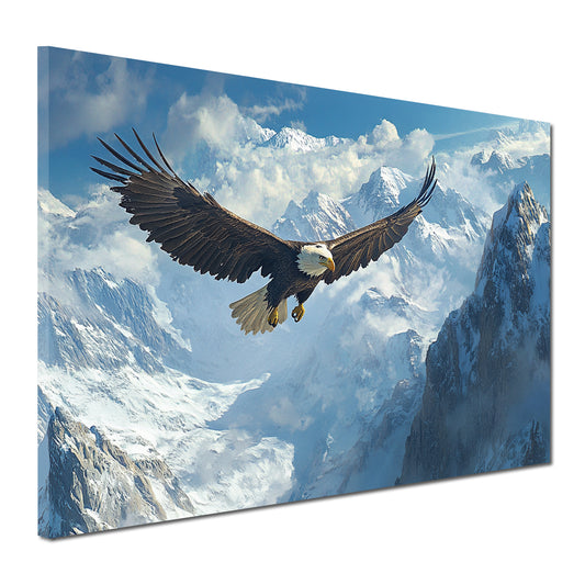 Adler Gebirge Dynamik Winterlandschaft Wandbild Kunstwerk