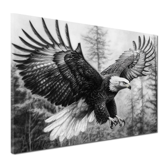 Adler ausgebreitete Flügel Stärke Wandbild Kunstwerk
