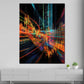 Wandbild Kunstwerk Aktiencharts Börse Neonfarben modern