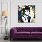 Wandbild Kunstwerk Audrey abstrakt mit goldenen Akzenten