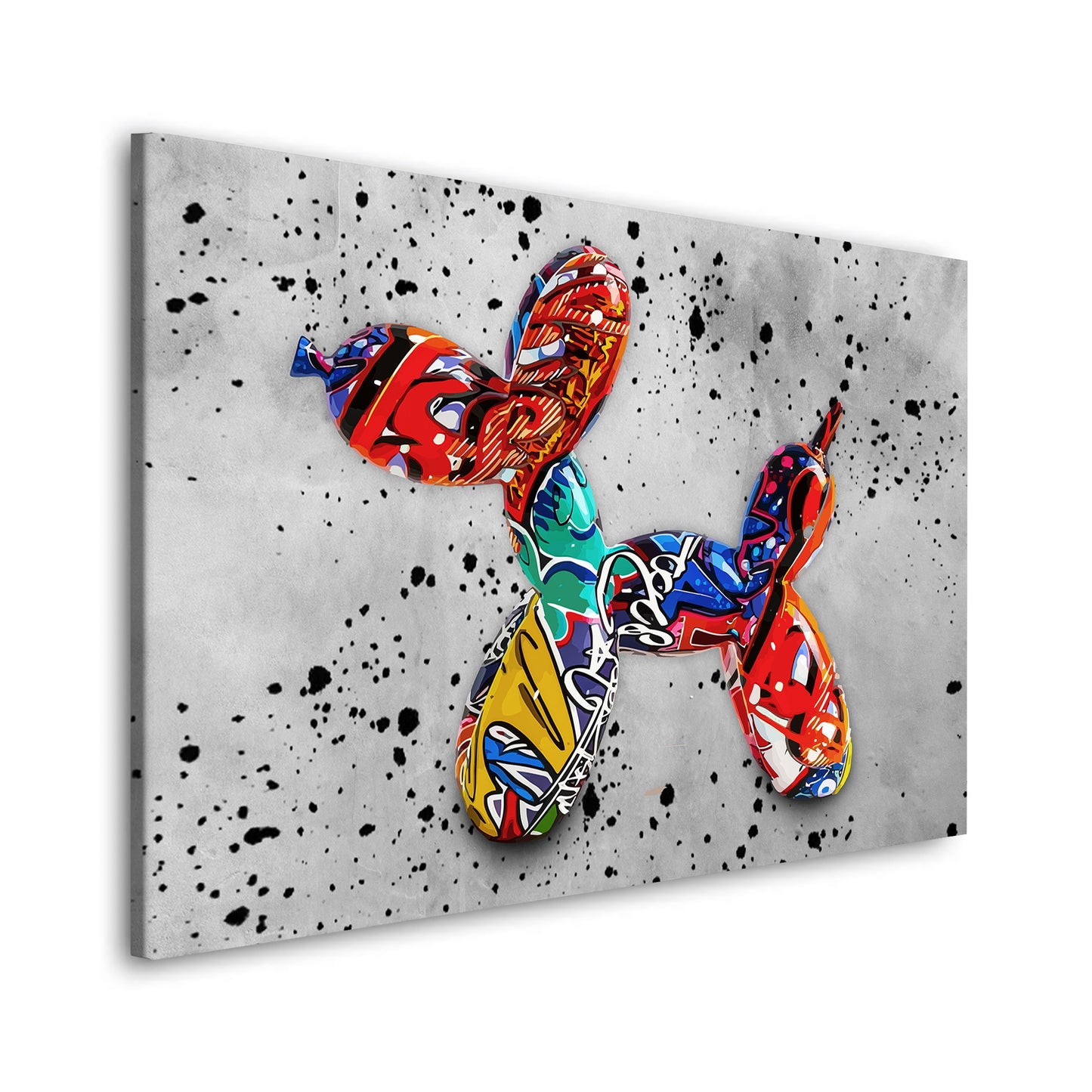 Balloon Dog Graffiti Street Art Style Wandbild Kunstwerk