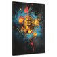Wandbild Kunstwerk Bitcoin Pop Art Krypto Farbspritzer Motivation modern