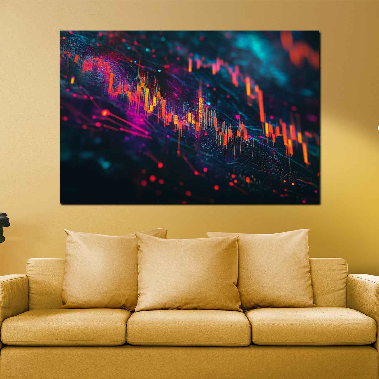 Wandbild Kunstwerk Börse Hochfrequenzhandel Zukunftsmärkte digital