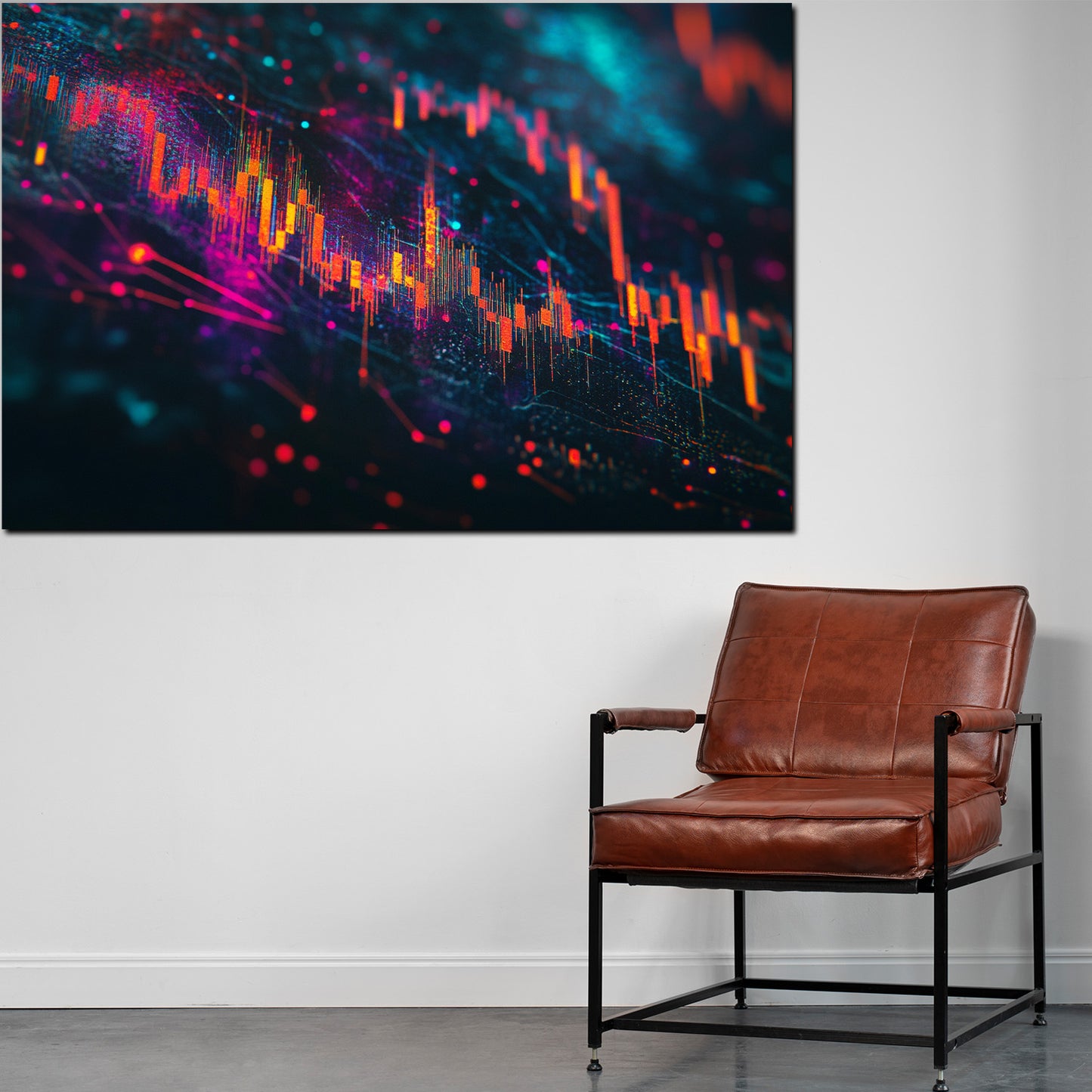 Wandbild Kunstwerk Börse Hochfrequenzhandel Zukunftsmärkte digital