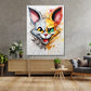 Wandbild Kunstwerk Comic Katze Two Faces Pop Art