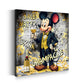 Wandbild Kunstwerk Comic Maus im Anzug Geld Champagner Lifestyle elegant