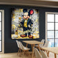 Wandbild Kunstwerk Comic Maus im Anzug Geld Champagner Lifestyle elegant