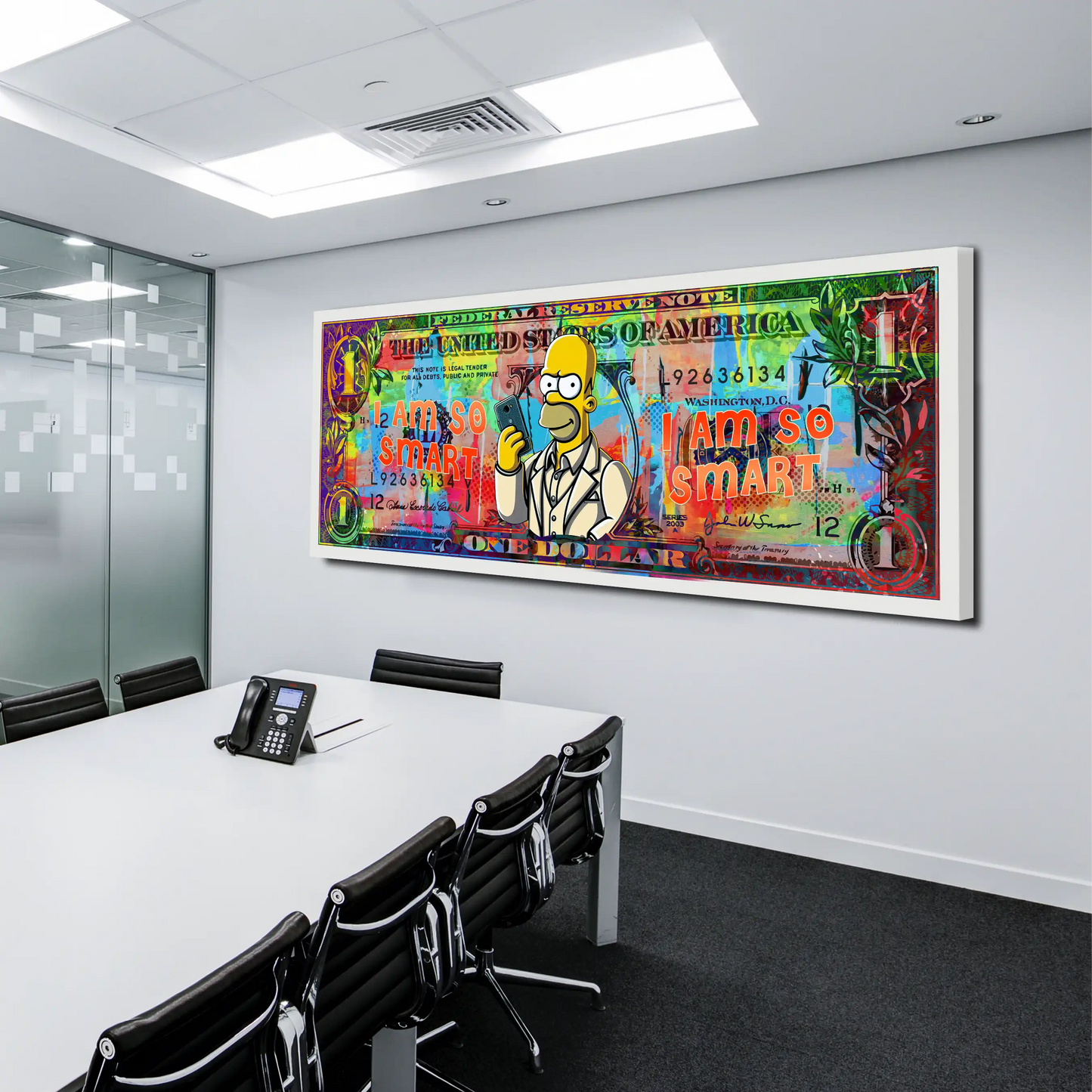 Dollar Homer I am so smart Pop Art Wandbild Kunstwerk