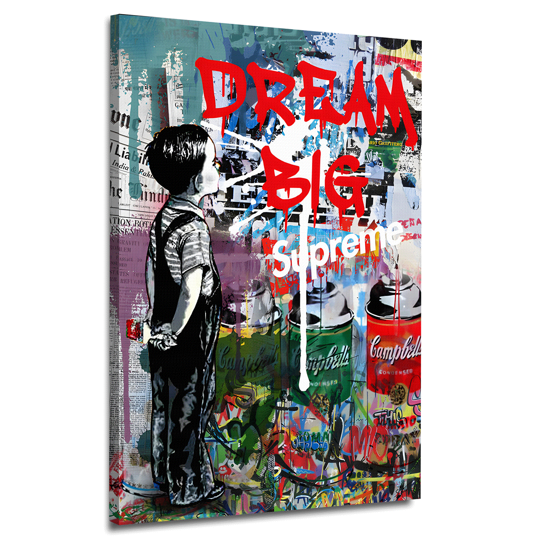 Dream Big Pop Art Wandbild Kunstwerk