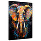 Wandbild Kunstwerk Elefant Pop Art abstrakt splatter