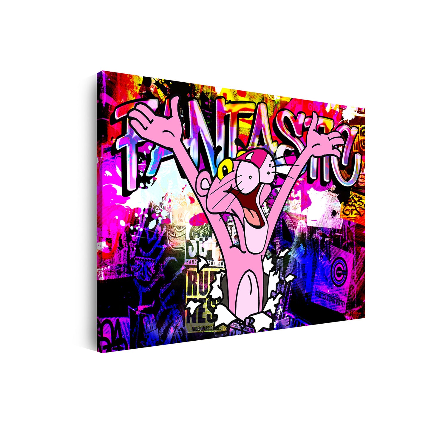 Fantastic Panther Street Art Comic Wandbild Kunstwerk