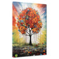Farbefroher Baum leuchten Wandbild Kunstwerk