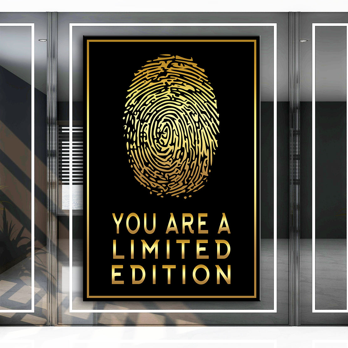 Fingerabdruck, You Are A Limited Edition, Motivation Lifestyle Wandbild Kunstwerk