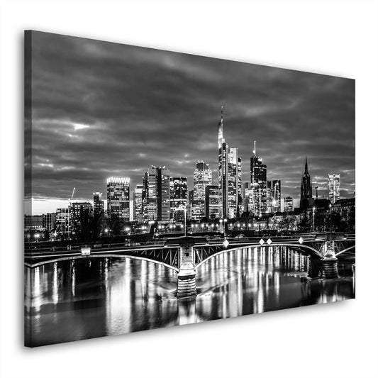 Frankfurt Skyline Architektur Wandbild Kunstwerk