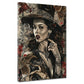 Wandbild Kunstwerk Frau geheimnisvoll Vintage Stil