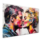 Wandbild Kunstwerk Frau und Mann Pop Art Colour