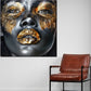 Gesicht und Lippen Frau Face Art Wandbild Kunstwerk