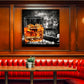 Glas Whiskey Abstract Style Wandbild Kunstwerk