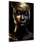 Gold afrikanische Frau frontal Wandbild Kunstwerk