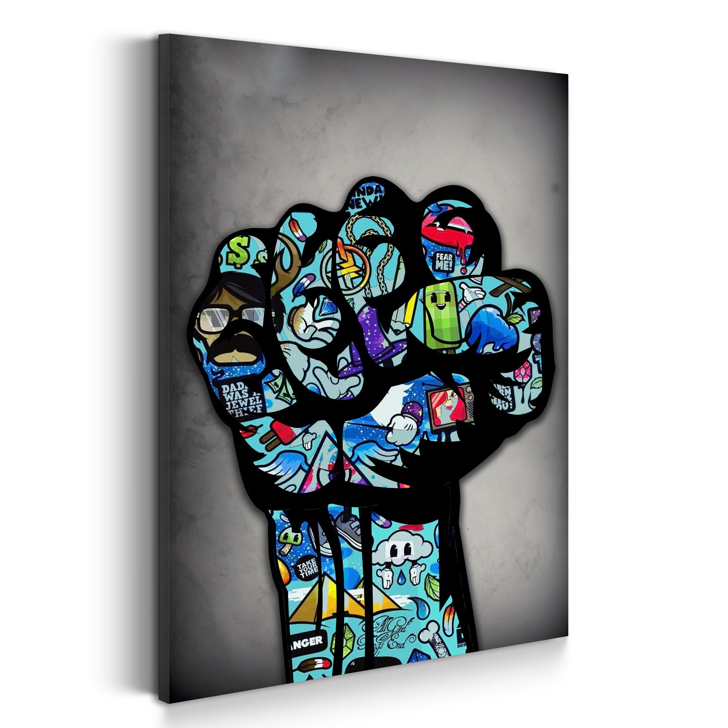 Graffiti Street Art Faust Wandbild Kunstwerk