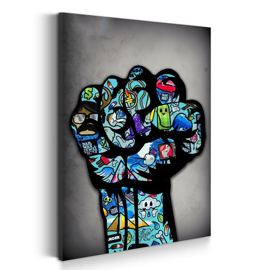 Graffiti Street Art Faust Wandbild Kunstwerk