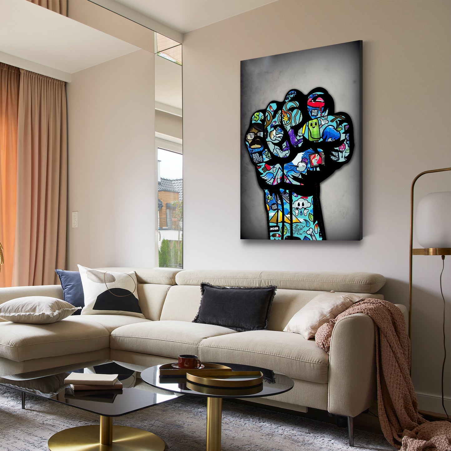 Graffiti Street Art Faust Wandbild Kunstwerk