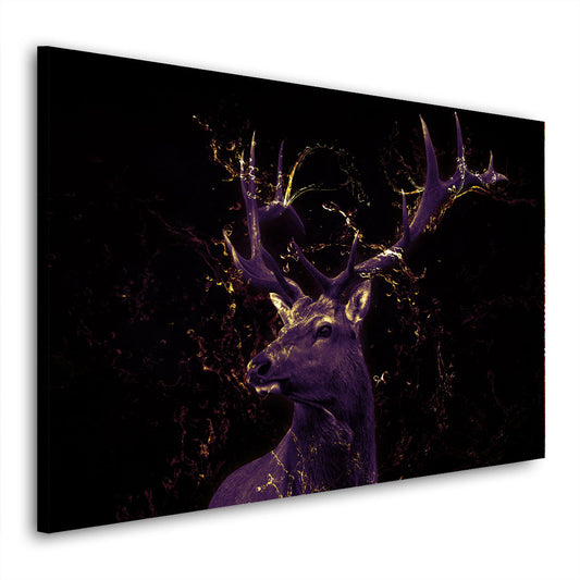 Hirsch Gold Edition Abstrakt Wandbild Kunstwerk