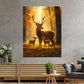 Wandbild Kunstwerk Hirsche Geborgenheit Herbstwald