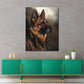 Hund mit Kleidung Portrait einzigartig Wandbild Kunstwerk