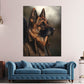 Hund mit Kleidung Portrait einzigartig Wandbild Kunstwerk
